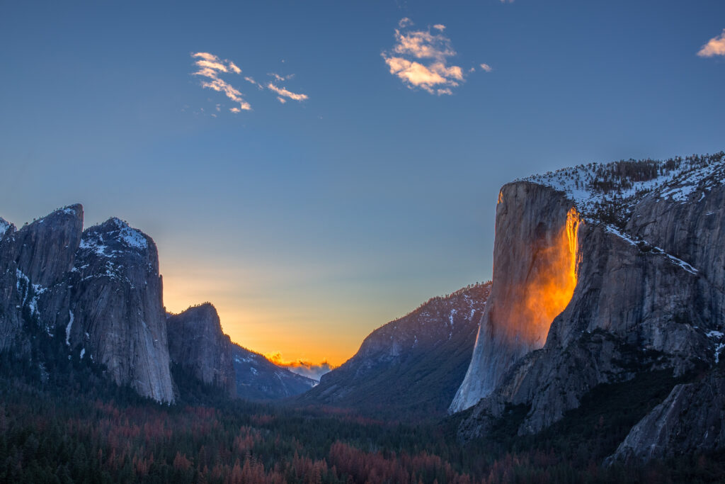 yosemite national park with mountains in the background