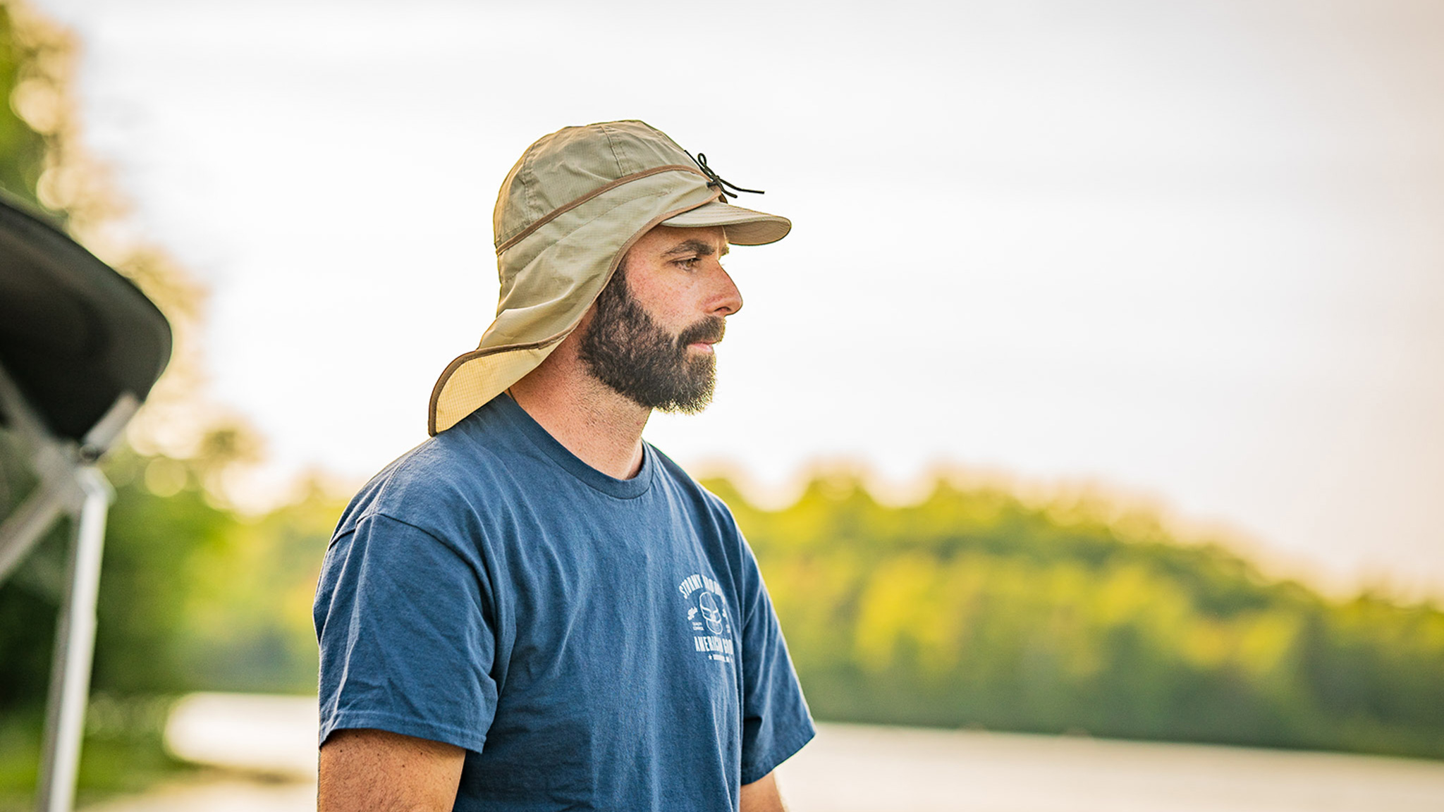 SK The Sunny Kromer Spring Launch a guy standing next to the water on a sunny day